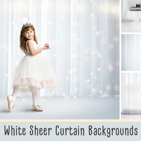 White Sheer Curtain Backgroundscover image.