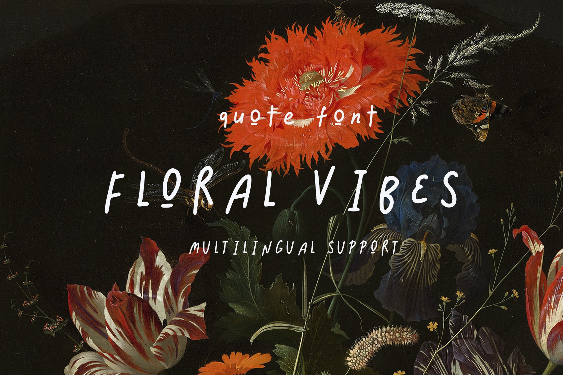 FLORAL VIBE - HANDWRITTEN QUOTE FONT cover image.