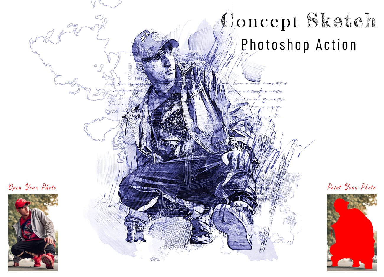 Concept Sketch Photoshop Actioncover image.