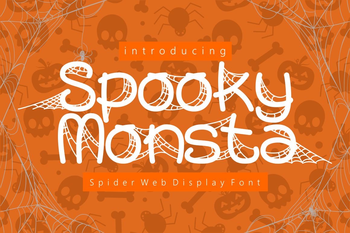 Spooky Monsta - Spider Web Font cover image.