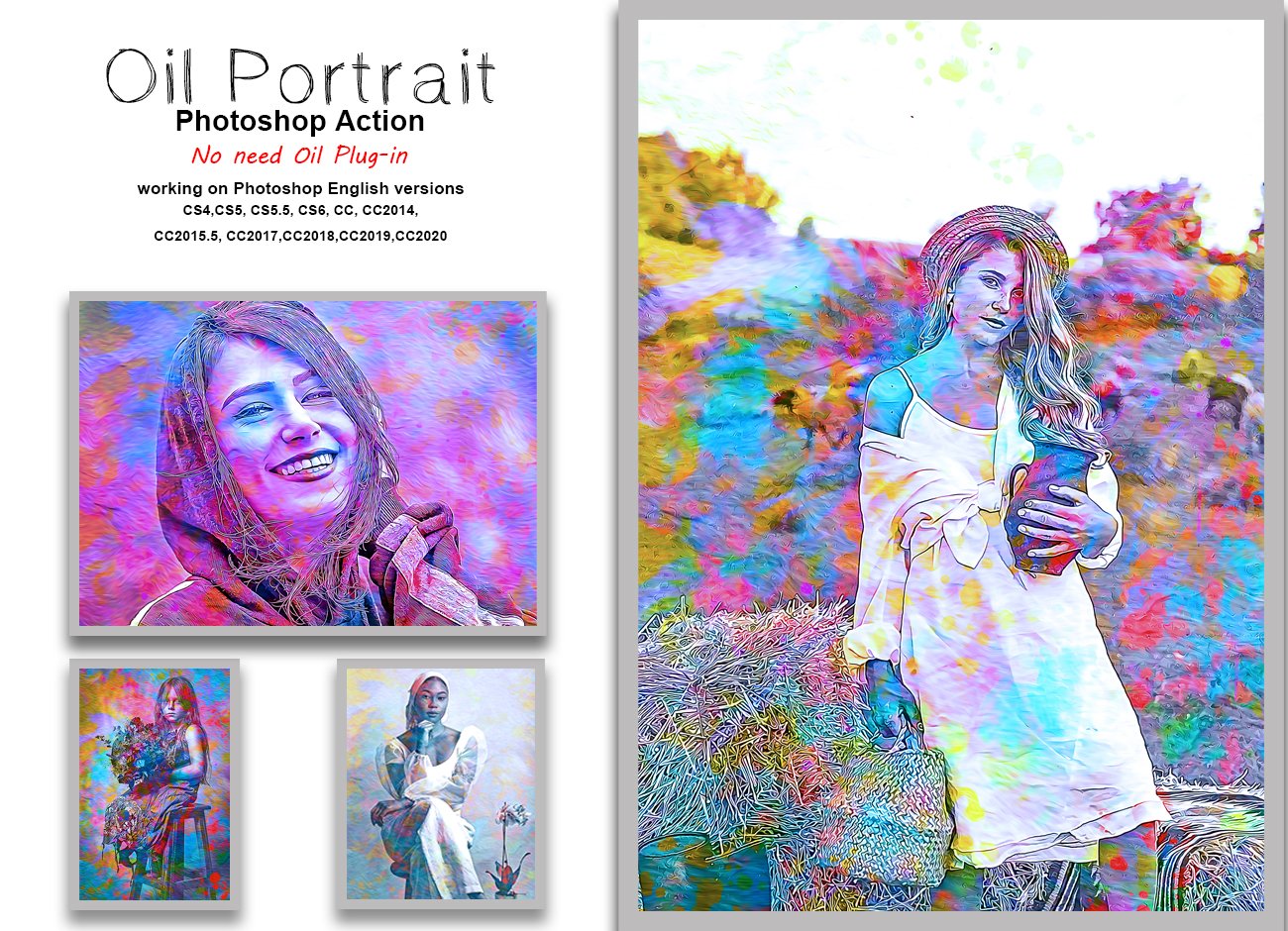 Oil Portrait Photoshop Actioncover image.