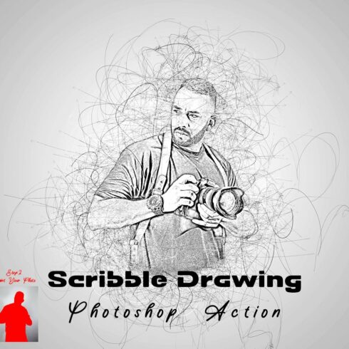 Scribble Drawing Photoshop Actioncover image.