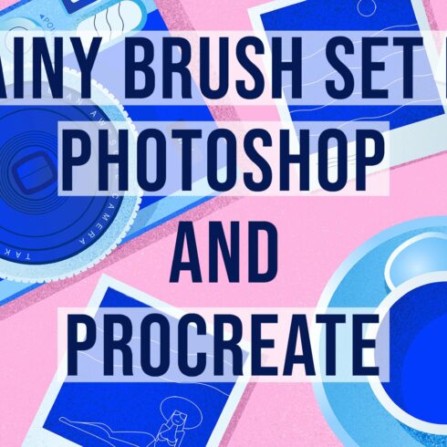 Photoshop & Procreate Grainy Brushescover image.