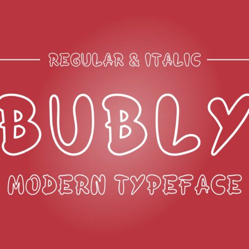 Bubly-Outline Modern Typeface cover image.