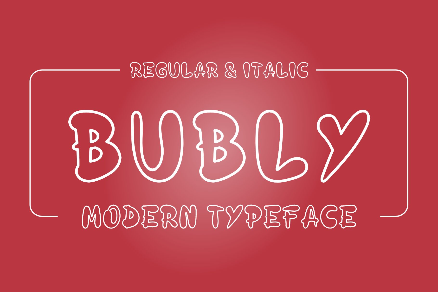Bubly-Outline Modern Typeface cover image.