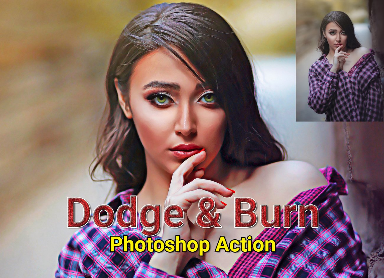 Dodge & Burn Photoshop Actioncover image.