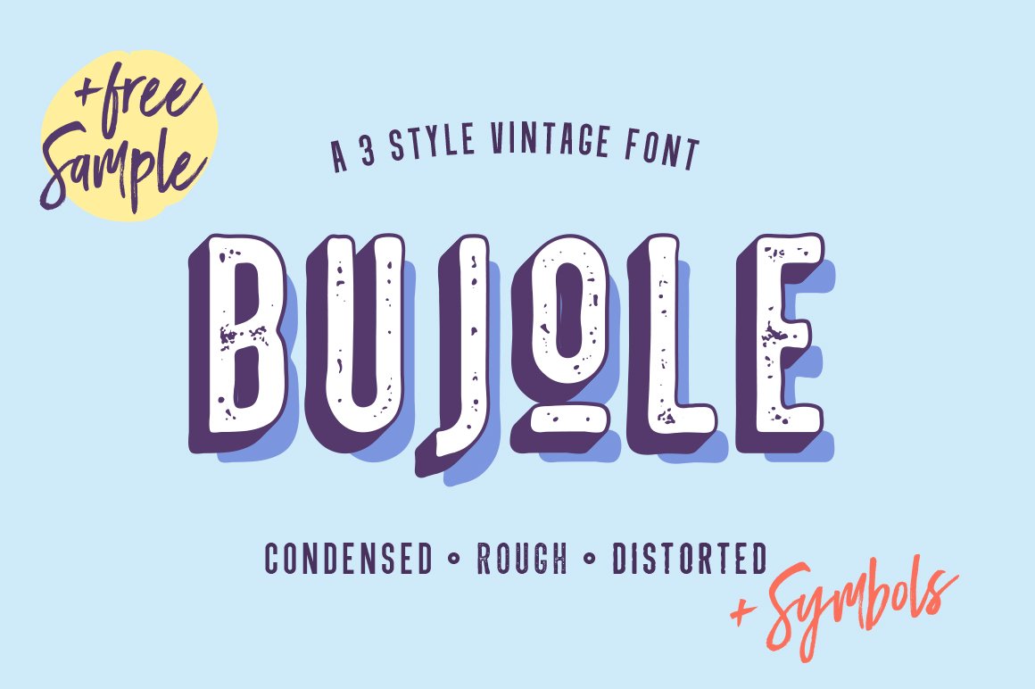 Bujole - A 3 Style Vintage Font cover image.