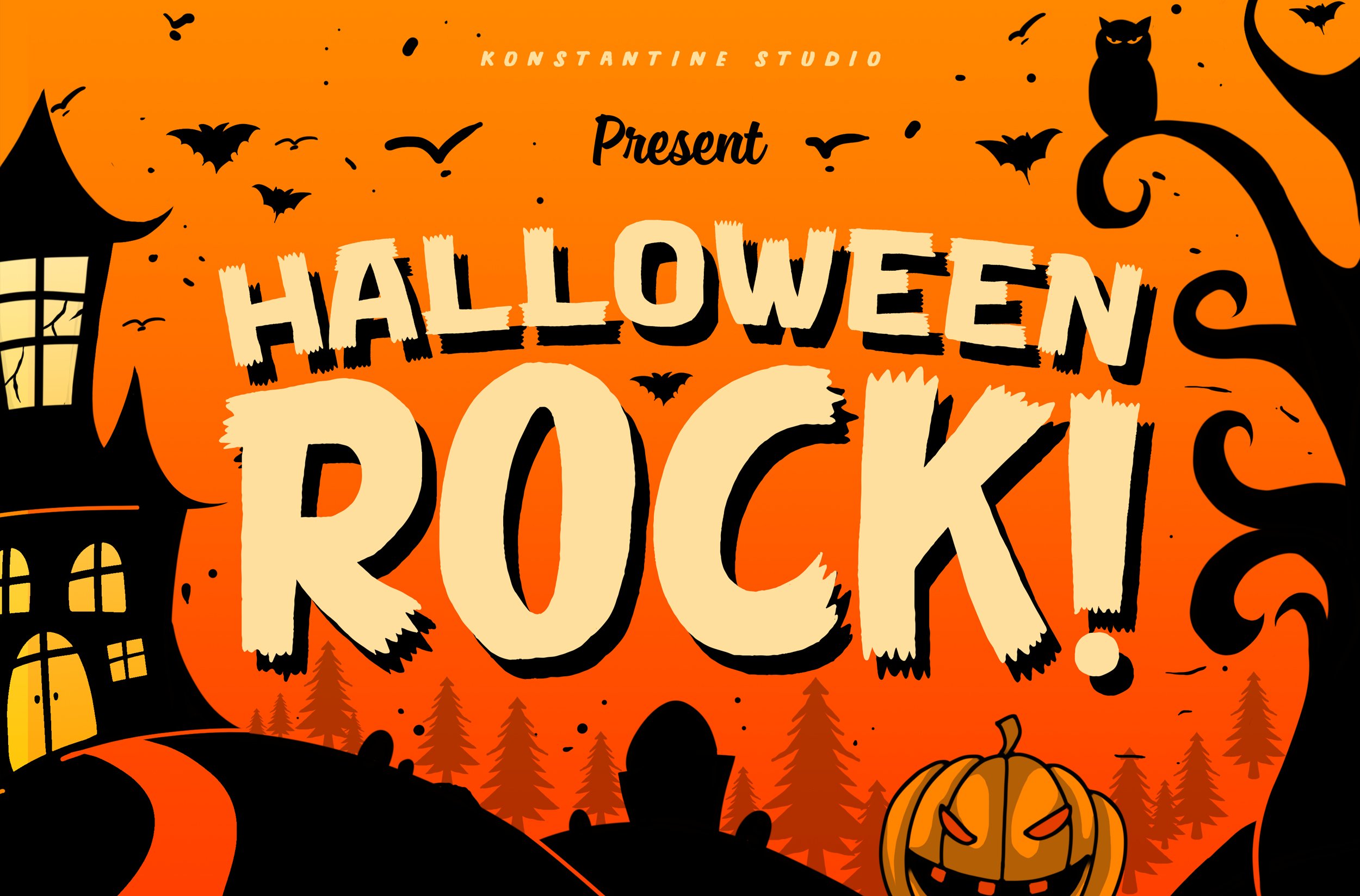 Halloween Rock! | Cute Horror Font cover image.