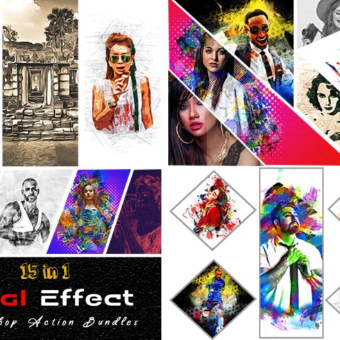 15 in 1 Real Effect Photoshop Actioncover image.