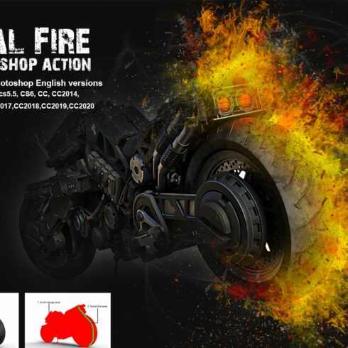 Real Fire Photoshop Actioncover image.