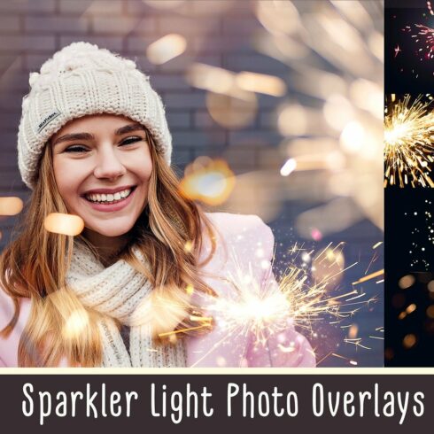 Sparkler Light Photo Overlayscover image.