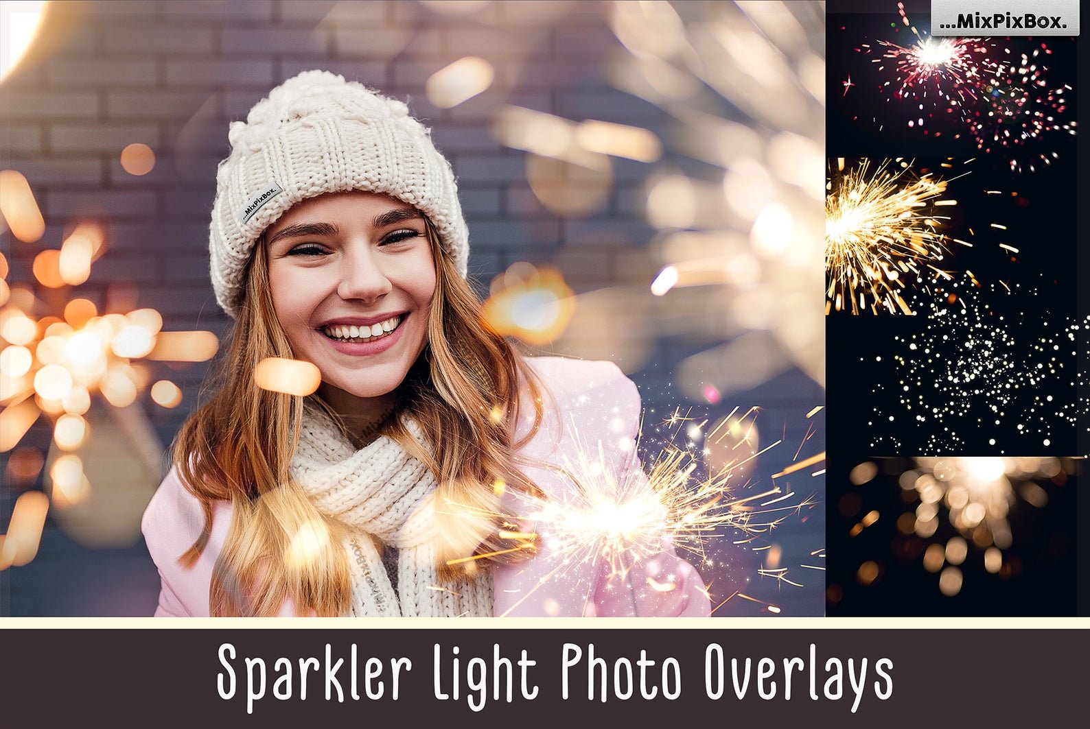 Sparkler Light Photo Overlayscover image.