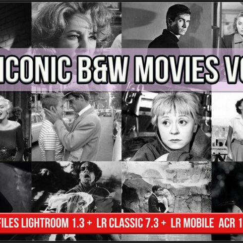 The Iconic B&W Movies V. 1 profilescover image.