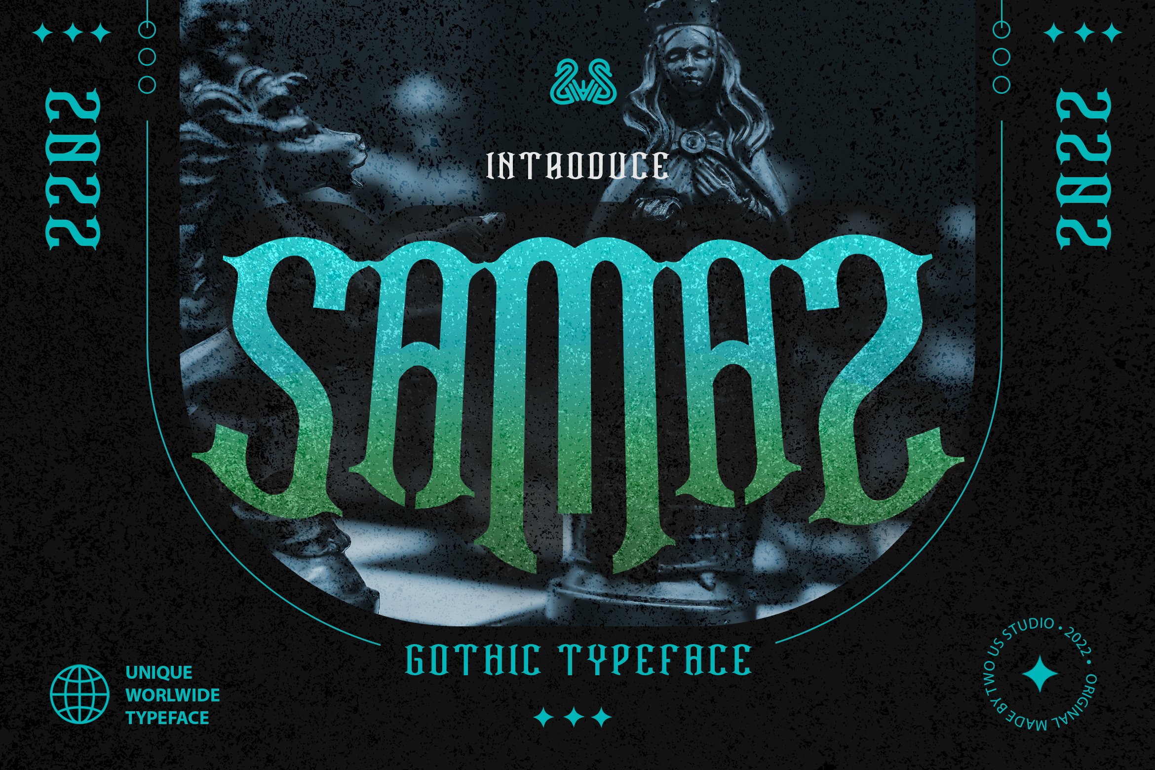 Samaz - Gothic Vintage Typeface cover image.