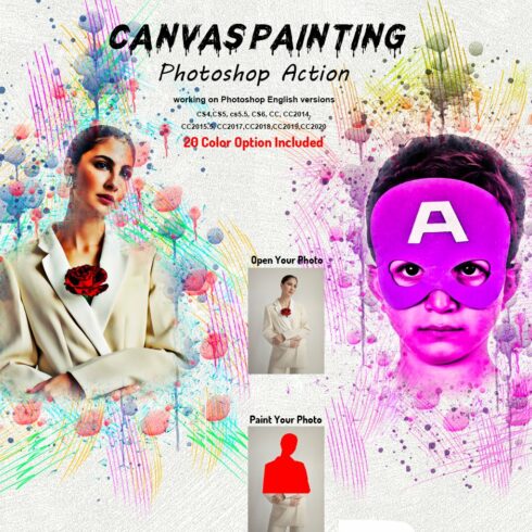 Canvas Painting Photoshop Actioncover image.
