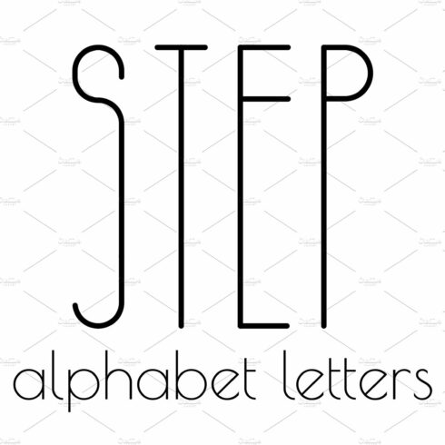 Alphabet letters Step font cover image.