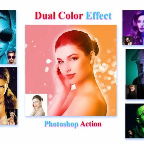 Dual Color Effect Photoshop Actioncover image.