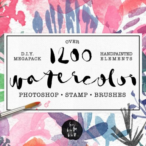 1200+ Watercolor PS Stamp Brushescover image.