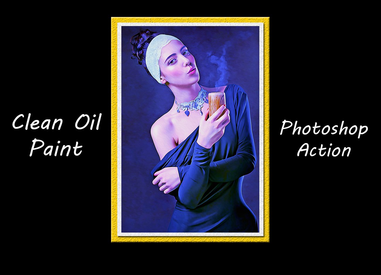 Clean Oil Paint Photoshop Actioncover image.