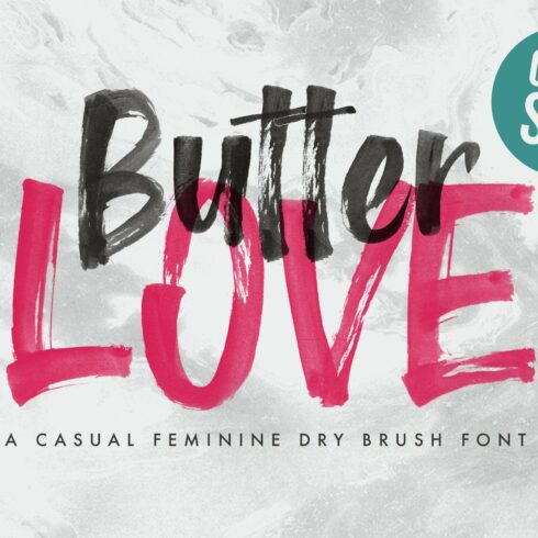Butter Love - Opentype SVG Dry Brush cover image.