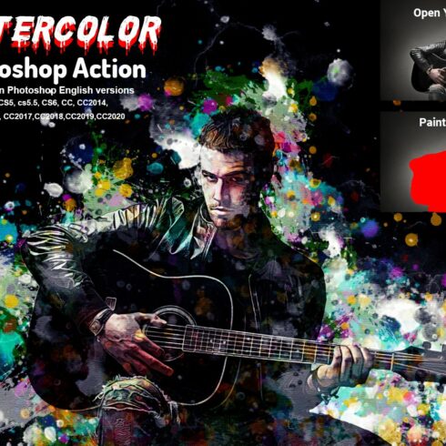 Watercolor Photoshop Actioncover image.