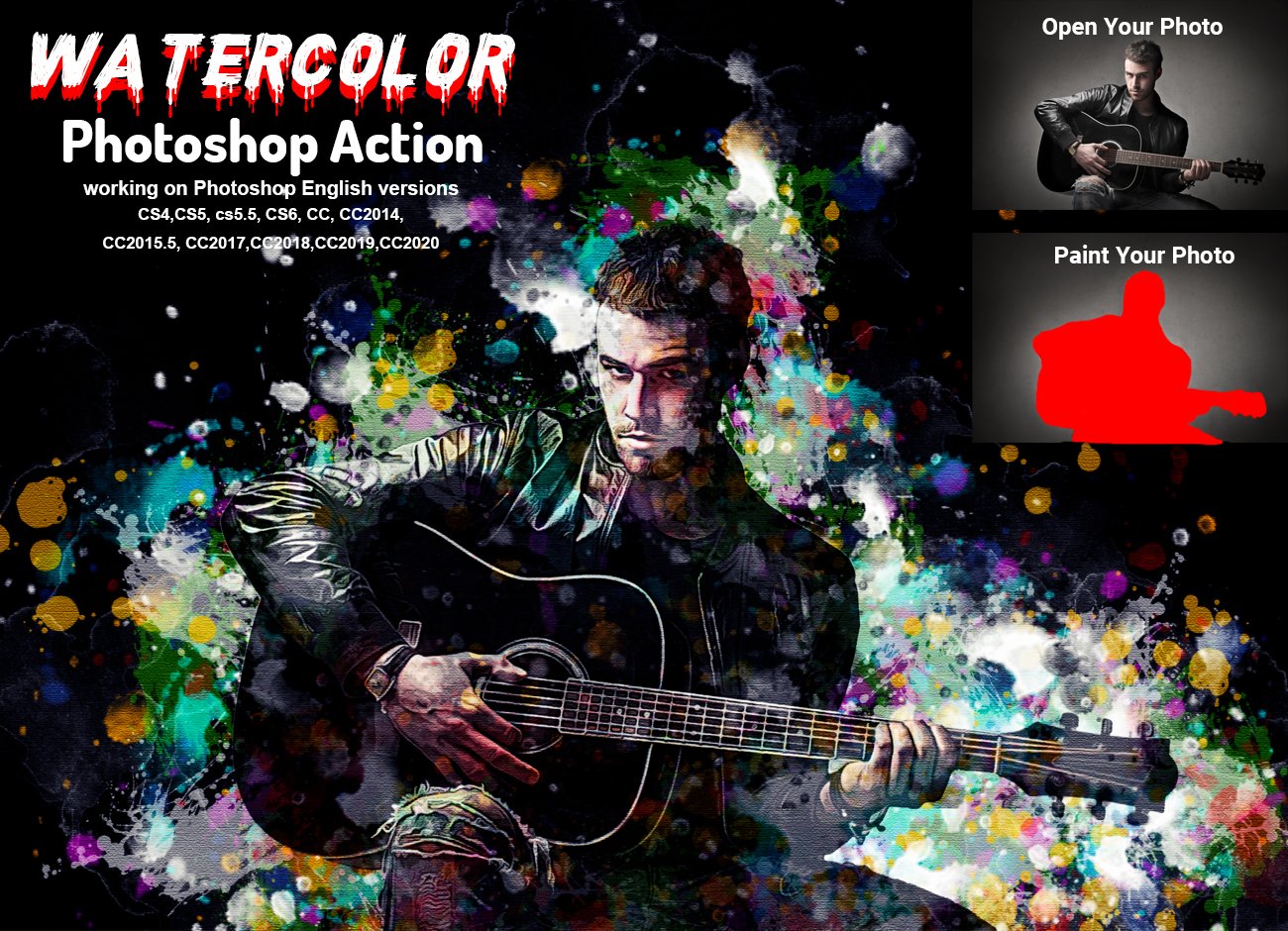 Watercolor Photoshop Actioncover image.