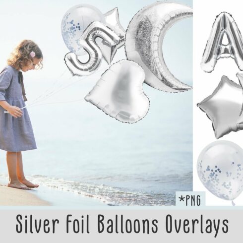 Silver Foil Balloons Photo Overlayscover image.