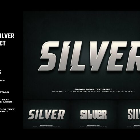 Smooth Silver text effectcover image.