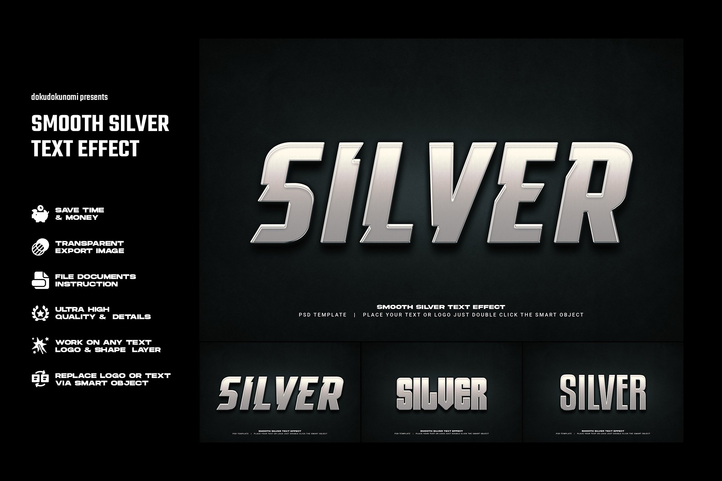 Smooth Silver text effectcover image.
