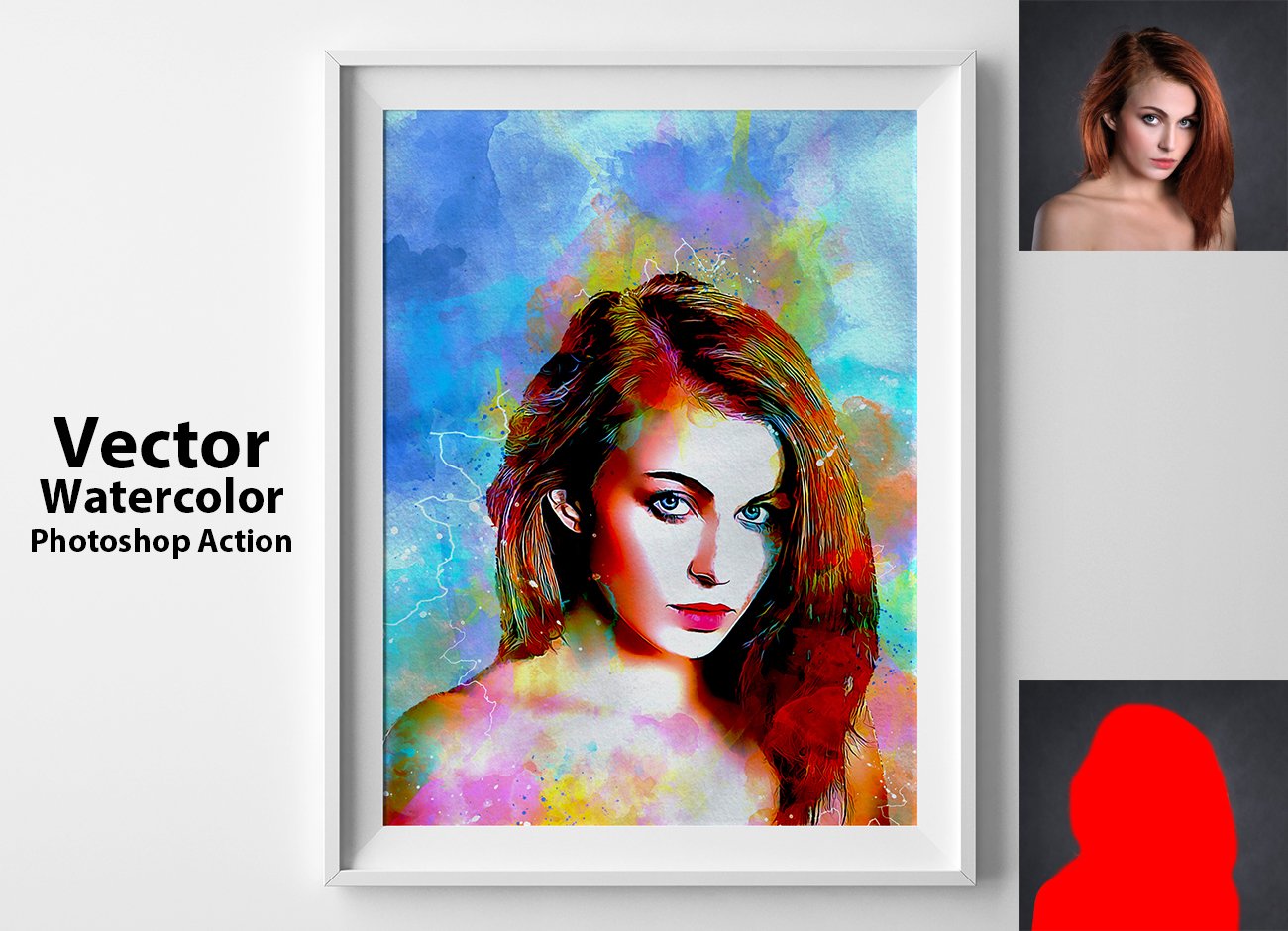 Vector Watercolor Photoshop Actioncover image.