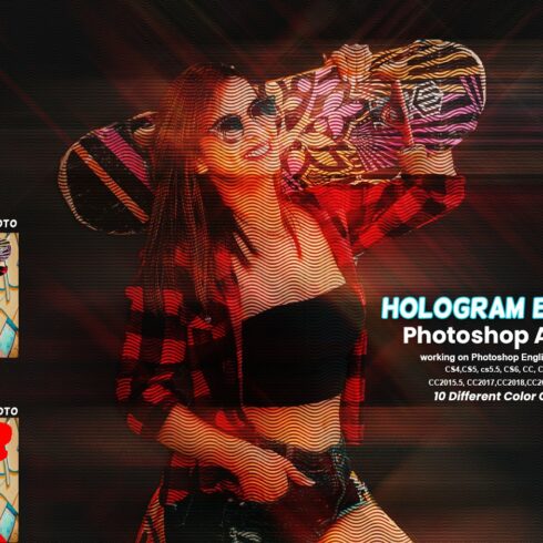 Hologram Effect Photoshop Actioncover image.