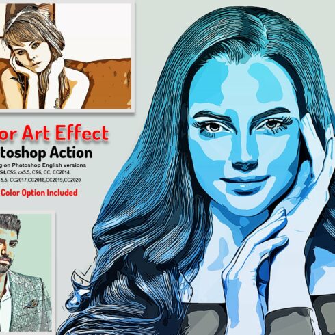Vector Art Effect Photoshop Actioncover image.