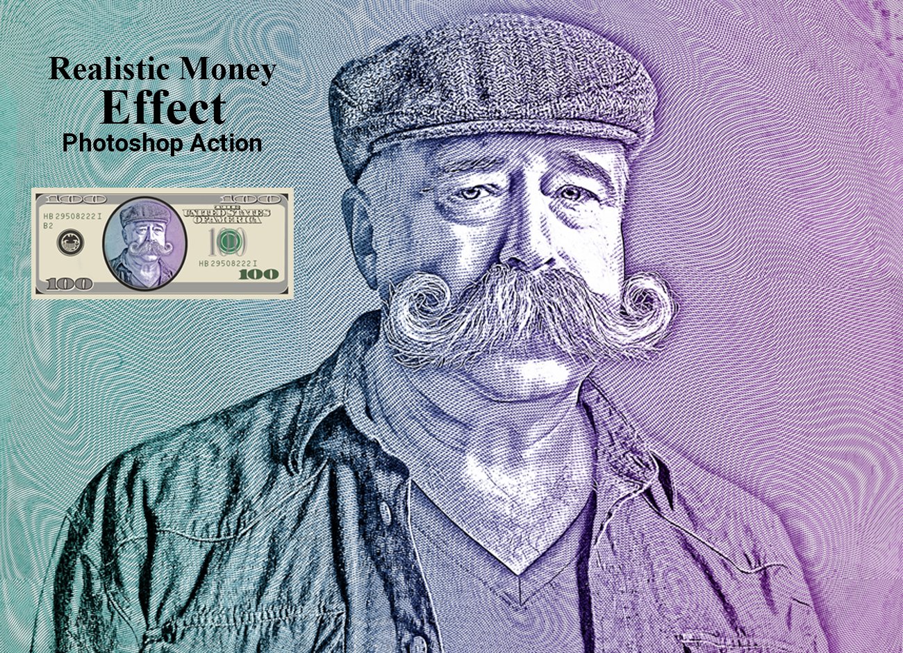 Realistic Money Effect Photoshop Actcover image.
