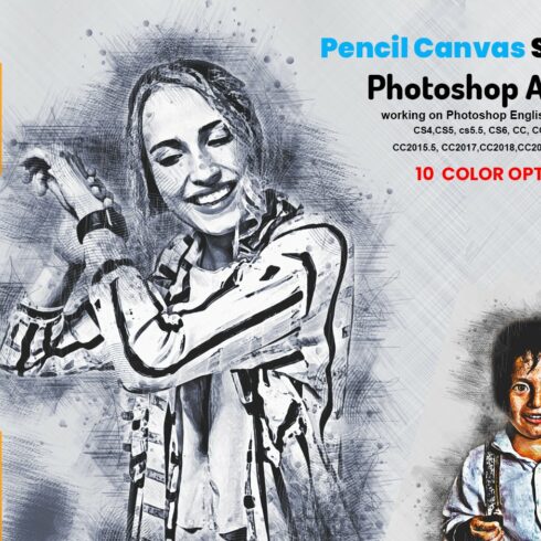 Pencil Canvas Sketch PS Actioncover image.