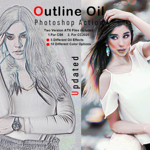 Outline Oil Photoshop Actioncover image.