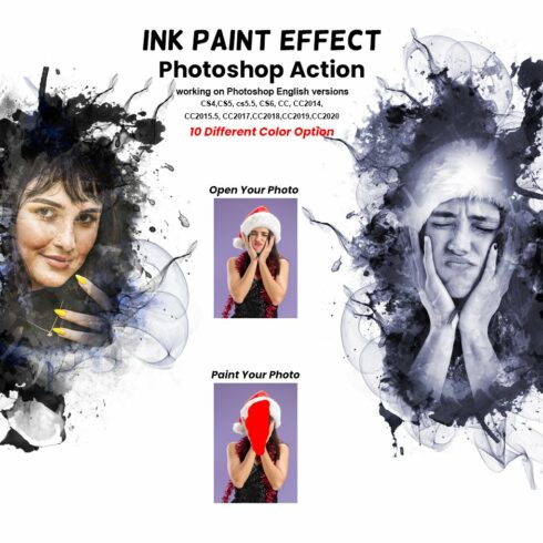 Ink Paint Effect Photoshop Actioncover image.