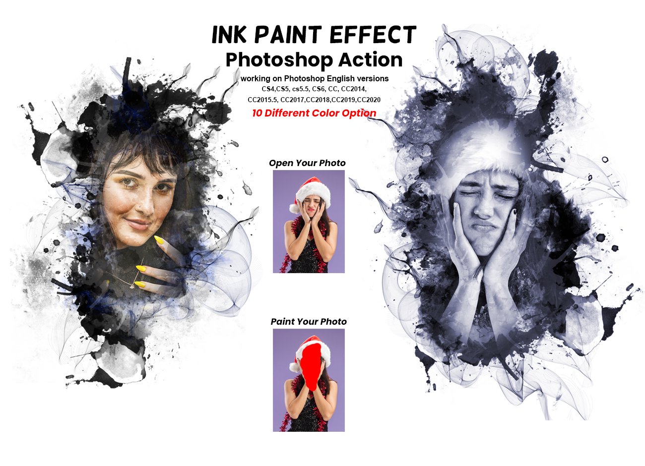 Ink Paint Effect Photoshop Actioncover image.