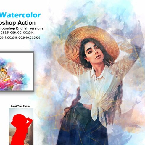 Real Watercolor Photoshop Actioncover image.