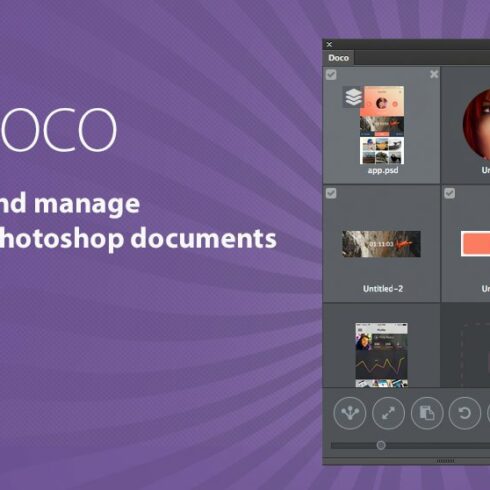 Doco Photoshop documents panelcover image.