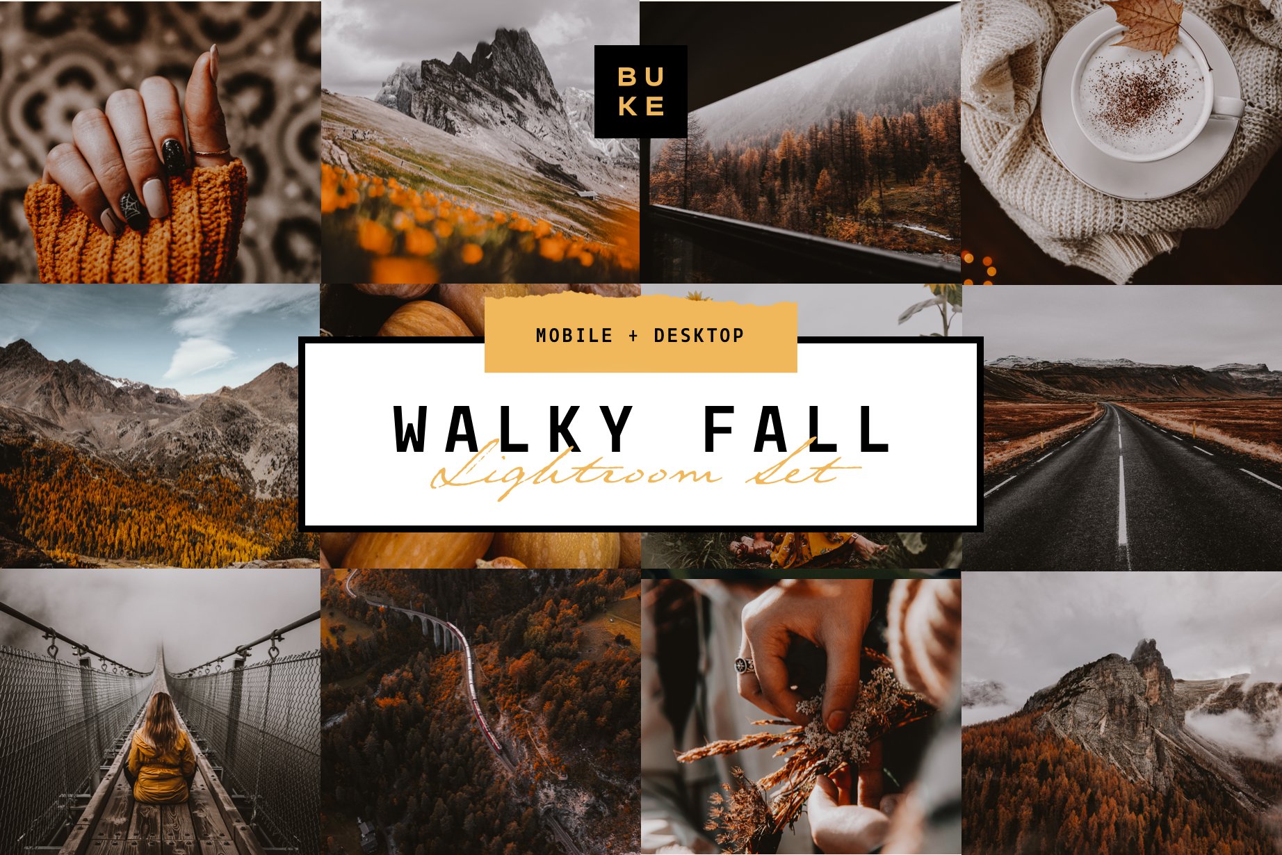 12 Deep Fall Lightroom Presets Packcover image.