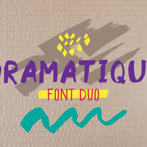DRAMATIQUE Font Duo + Elements cover image.