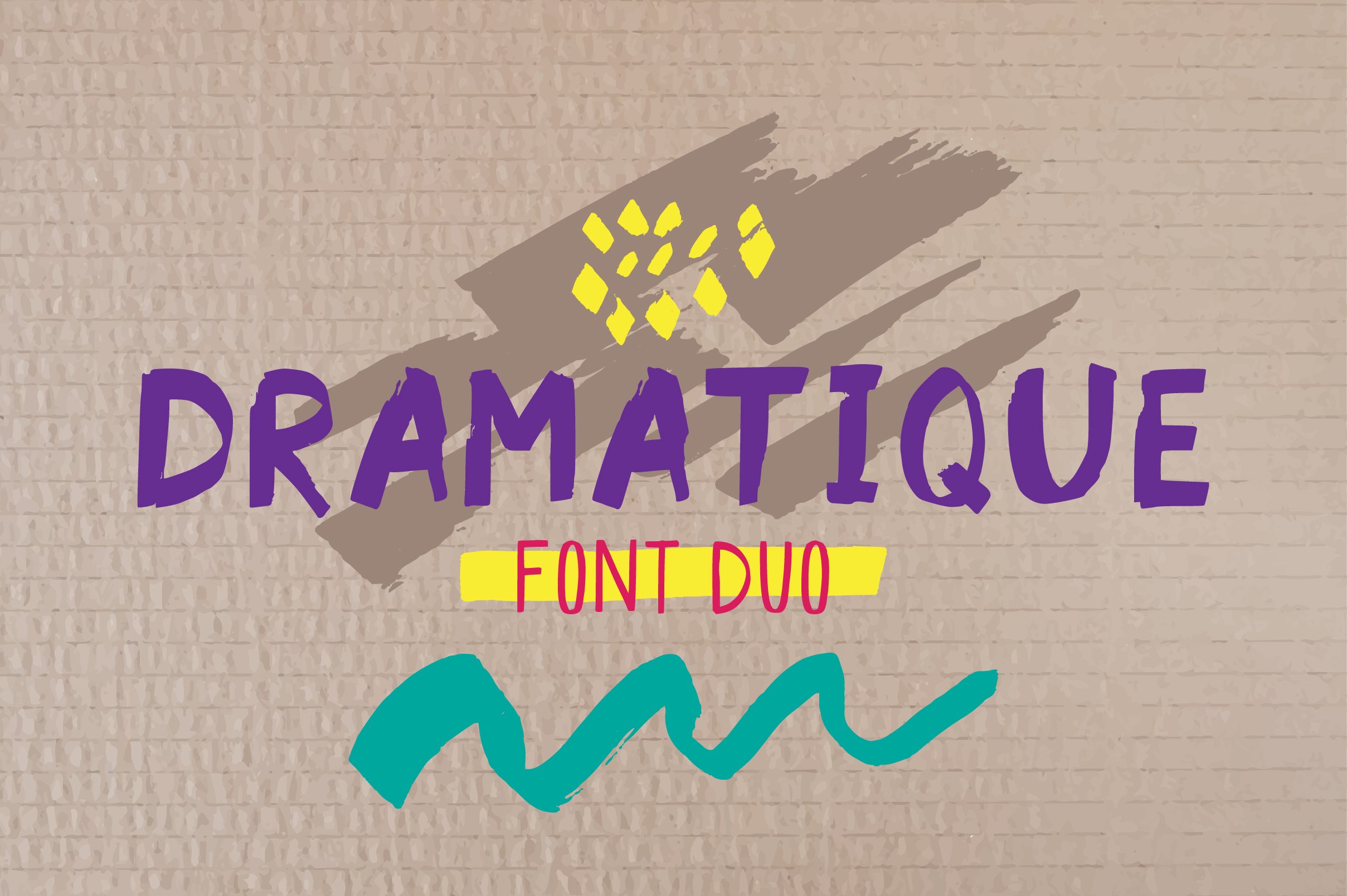 DRAMATIQUE Font Duo + Elements cover image.