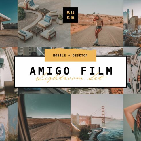 Amigo Film – 4 Lightroom Preset Packcover image.