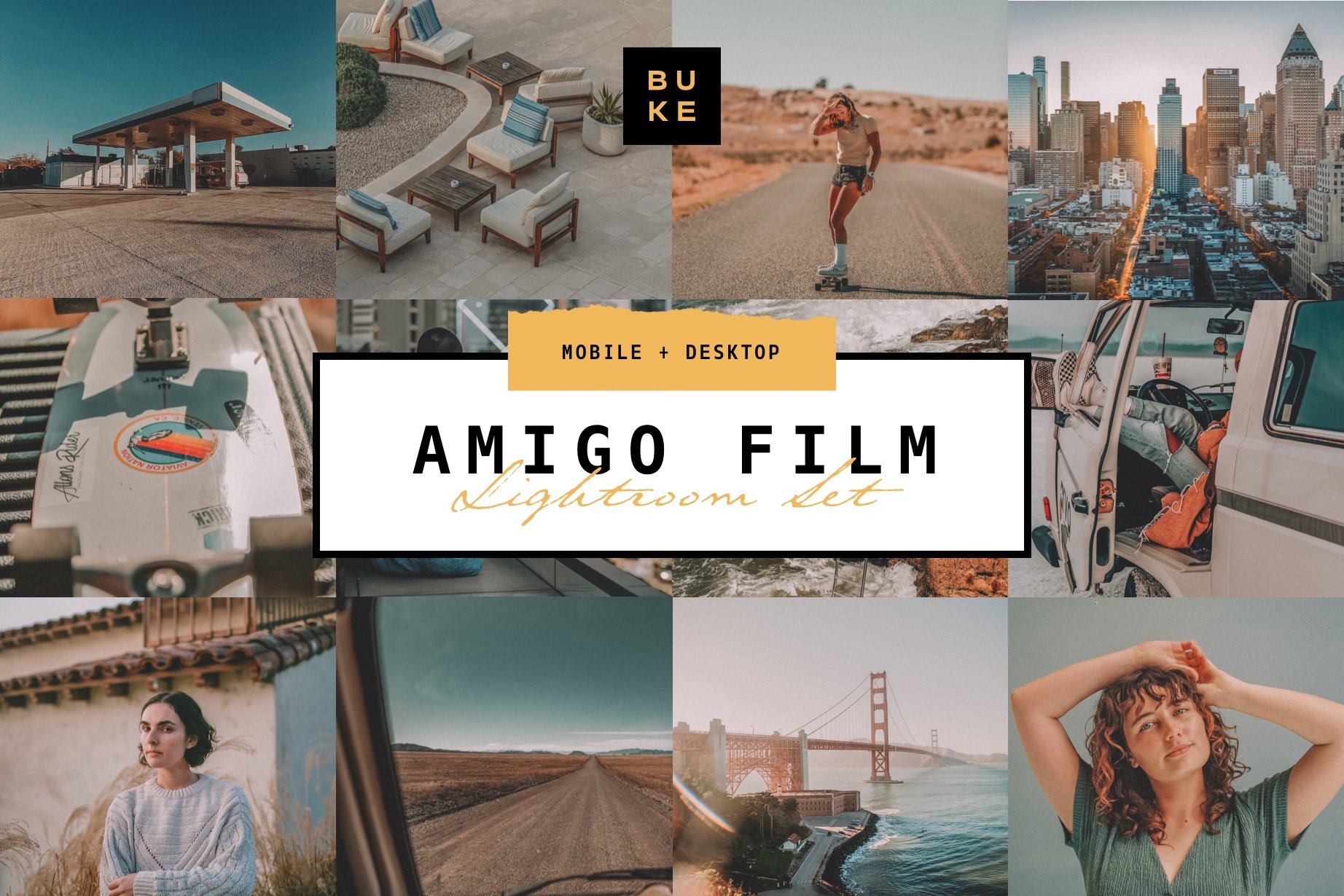 Amigo Film – 4 Lightroom Preset Packcover image.