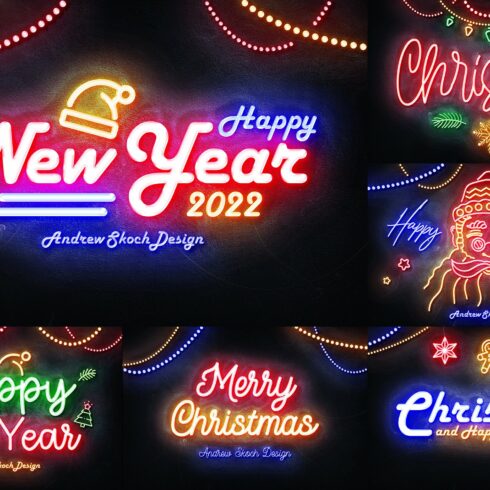 Christmas Neon Text Effectscover image.