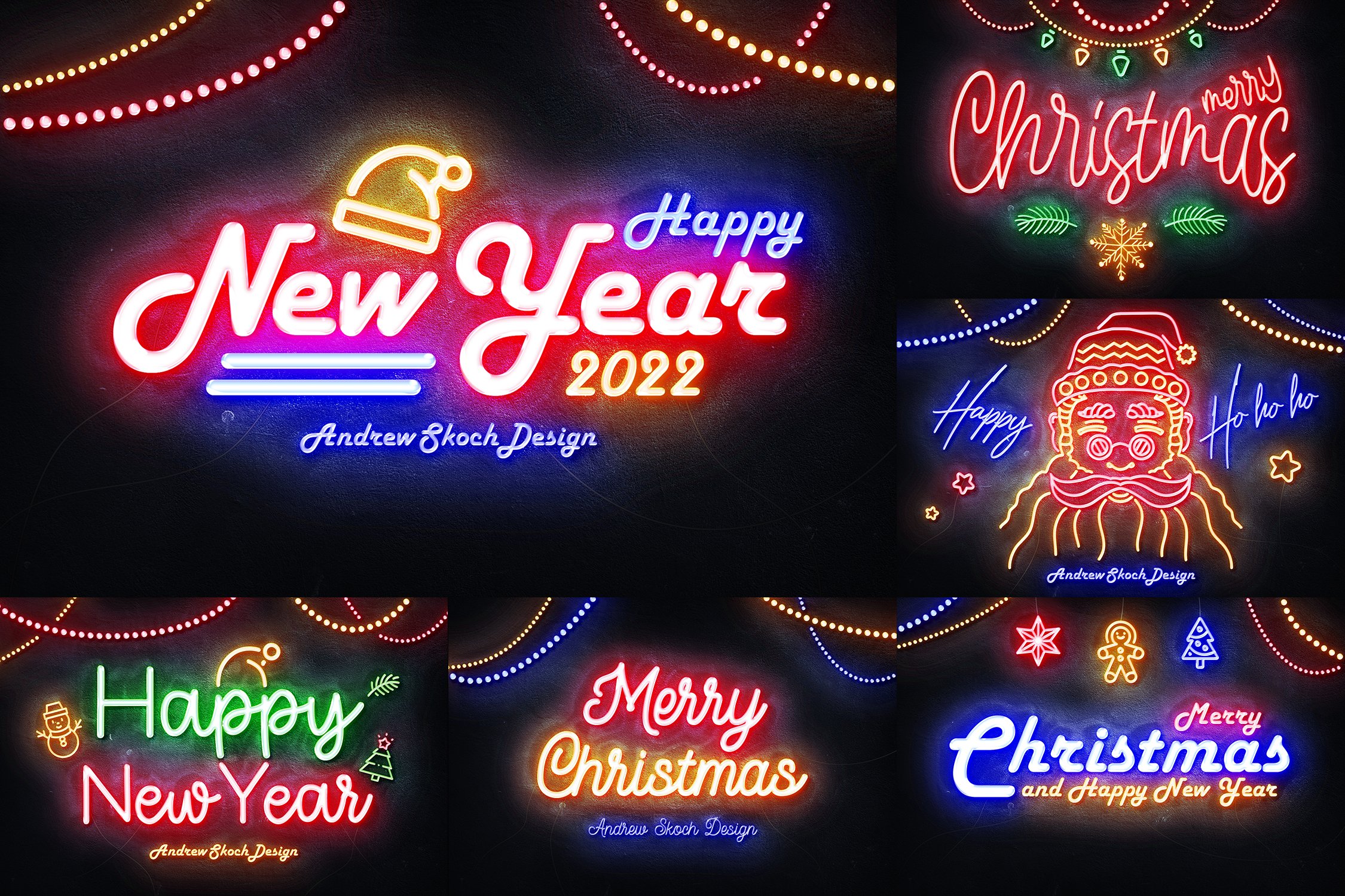 Christmas Neon Text Effectscover image.
