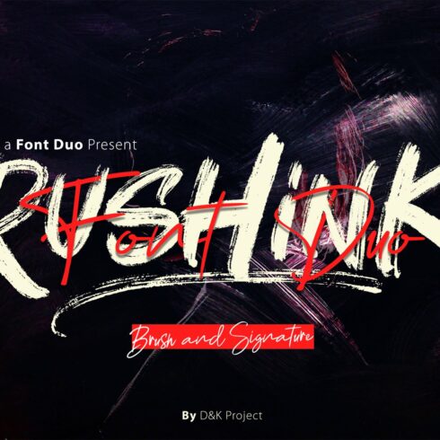 Rushink Font Duo | Brush & Signature cover image.