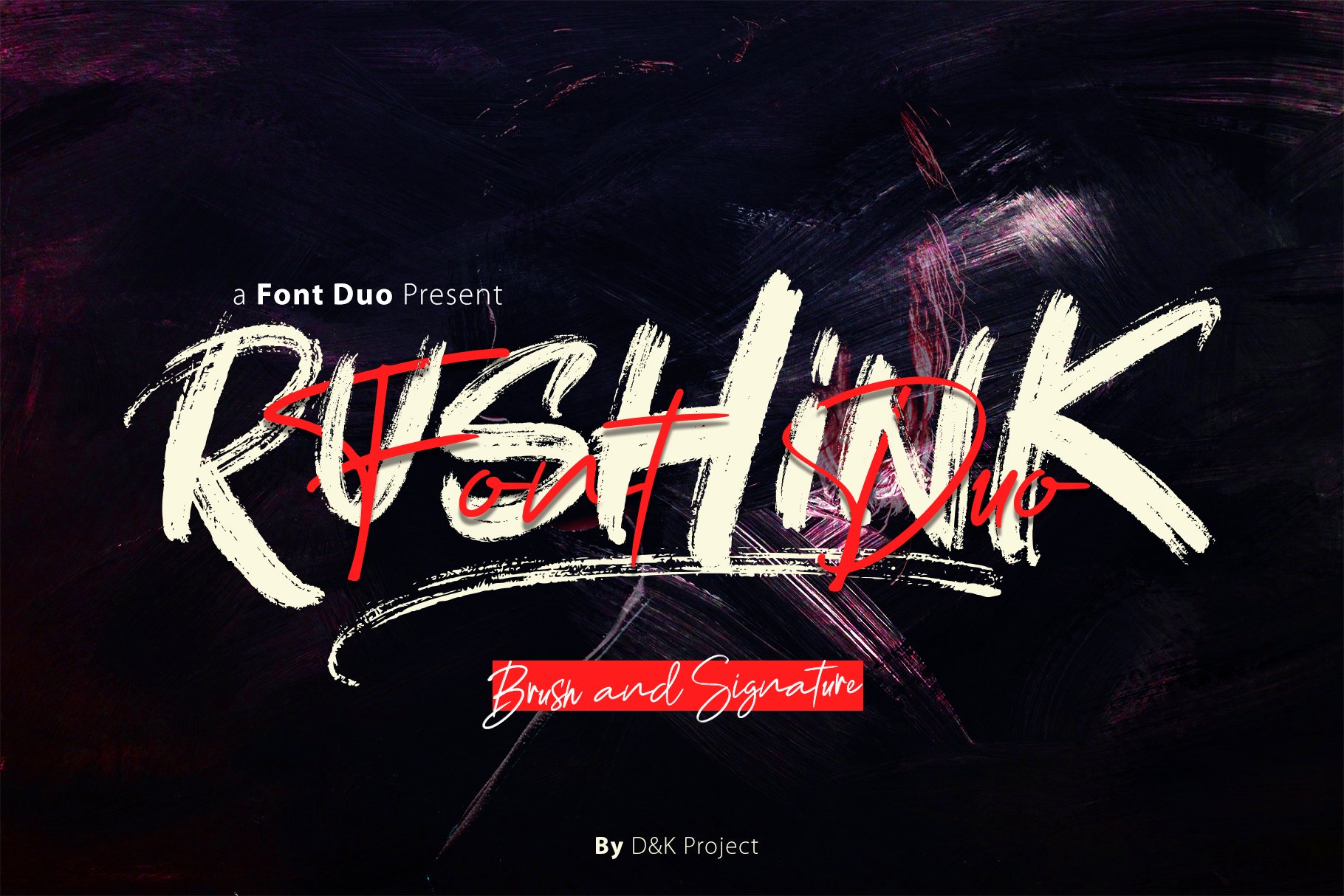 Rushink Font Duo | Brush & Signature cover image.