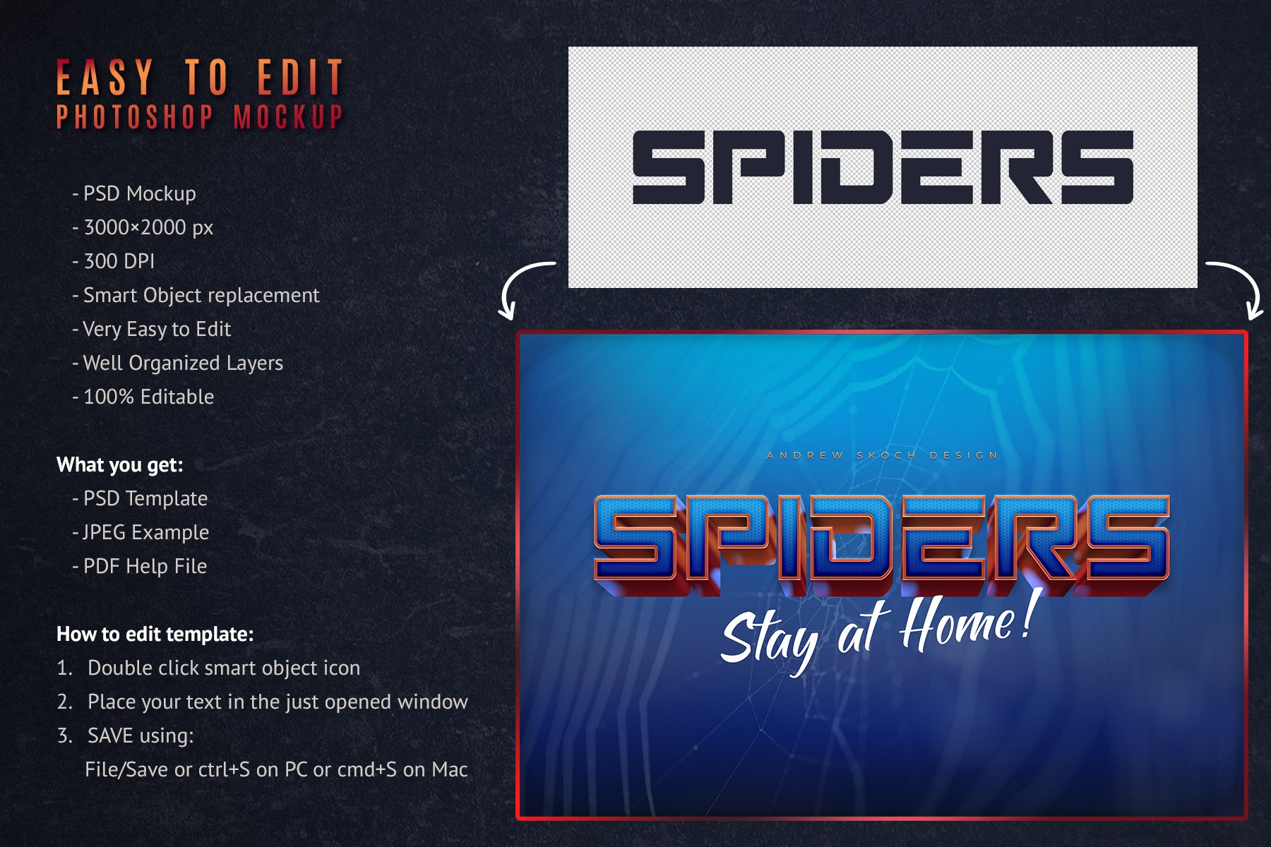 Spiders Text Effectpreview image.
