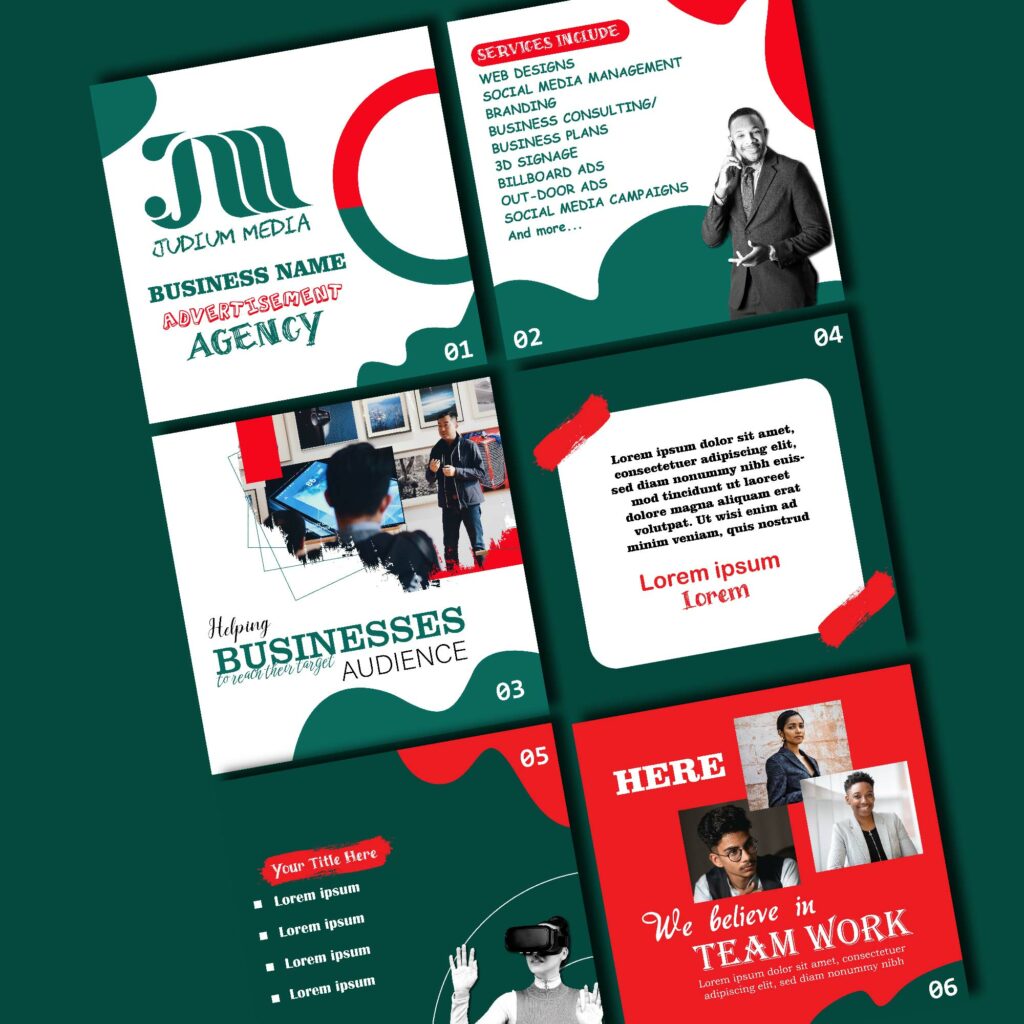 Business presentation for advertising agency templates for social media ...